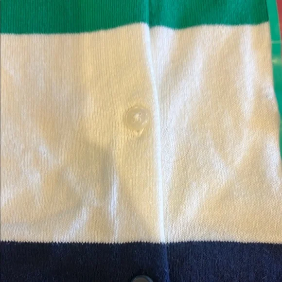 Merona Women's Colorblock Cardigan Sweater - Green, White, Navy, Gray Medium - Picture 8 of 10